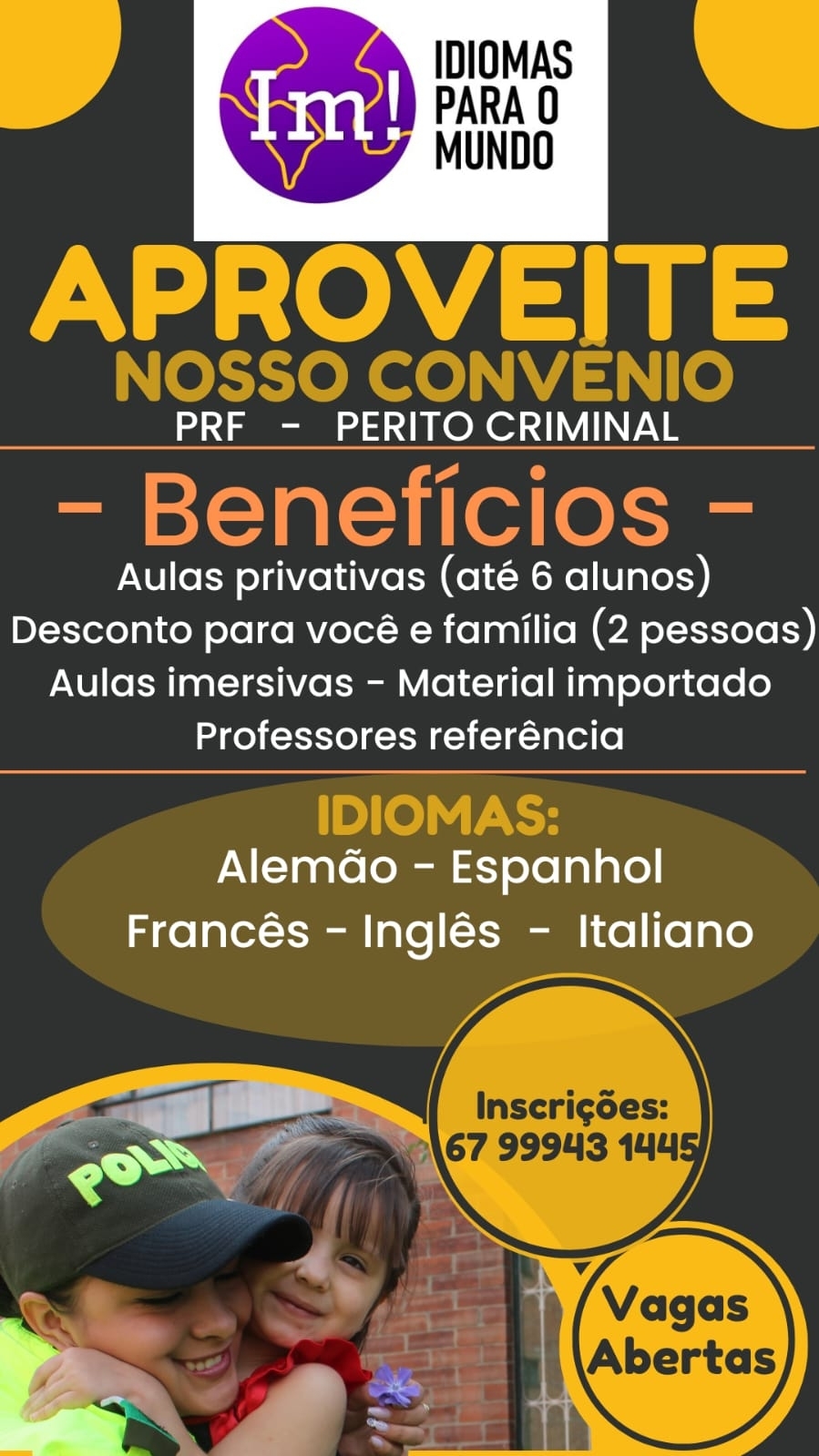 IM – Idiomas para o Mundo oferece desconto para PRFs