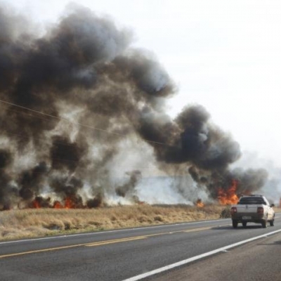 Incêndio em lavouras de cana ameaça acampamento sem-terra e motoristas